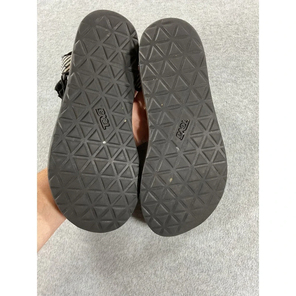 Teva Midform Universal Platform Sandals Black White Stripe Womens 8 S/N 1013111